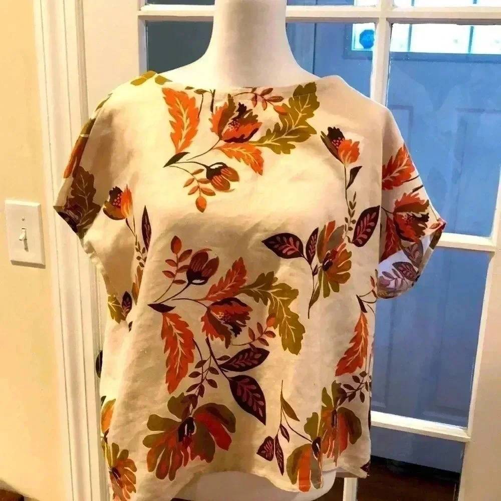 Rachel Zoe 100% linen short sleeve shirt, size Small